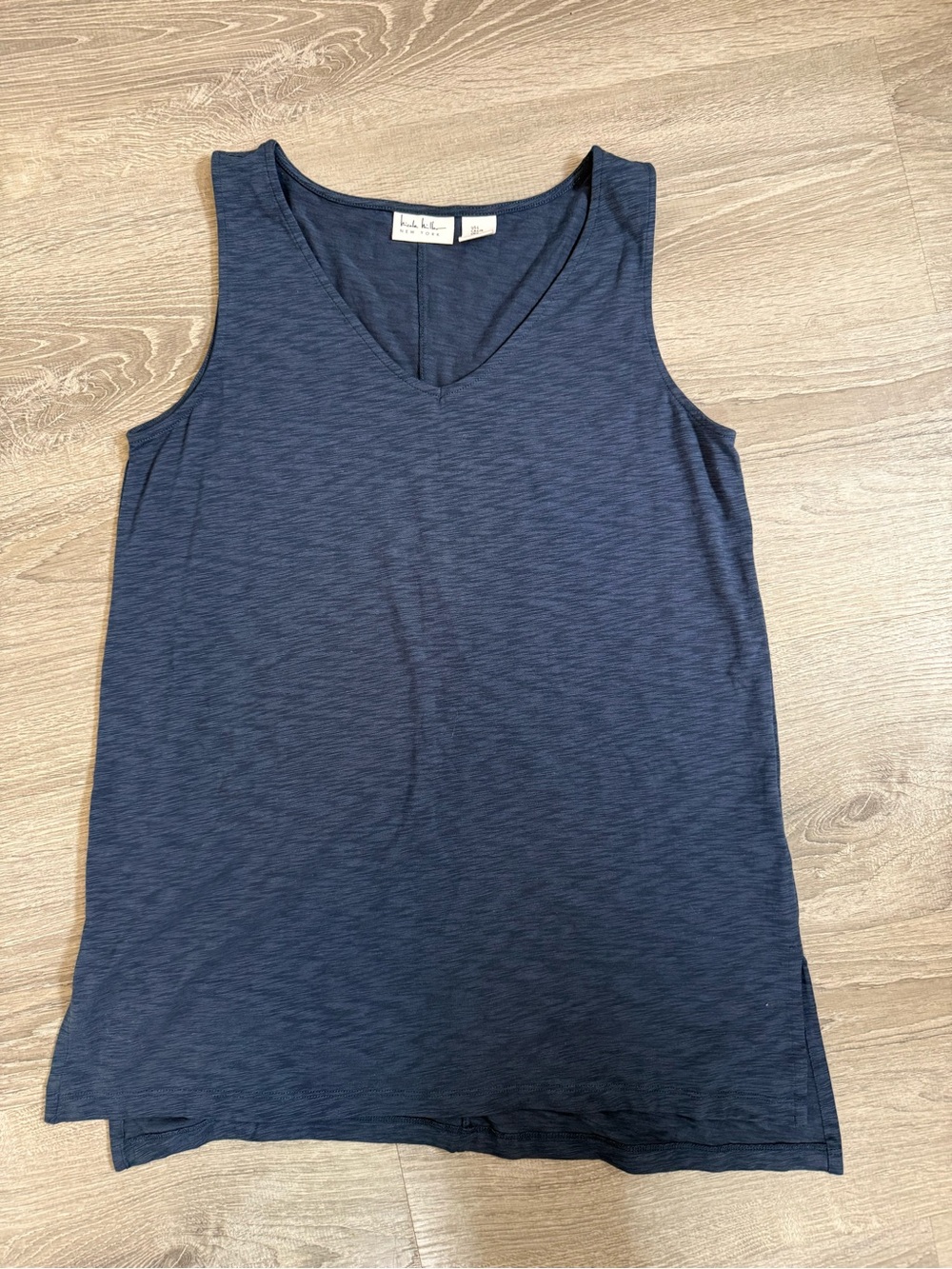 Nicole Miller Navy V-Neck Tank Top
